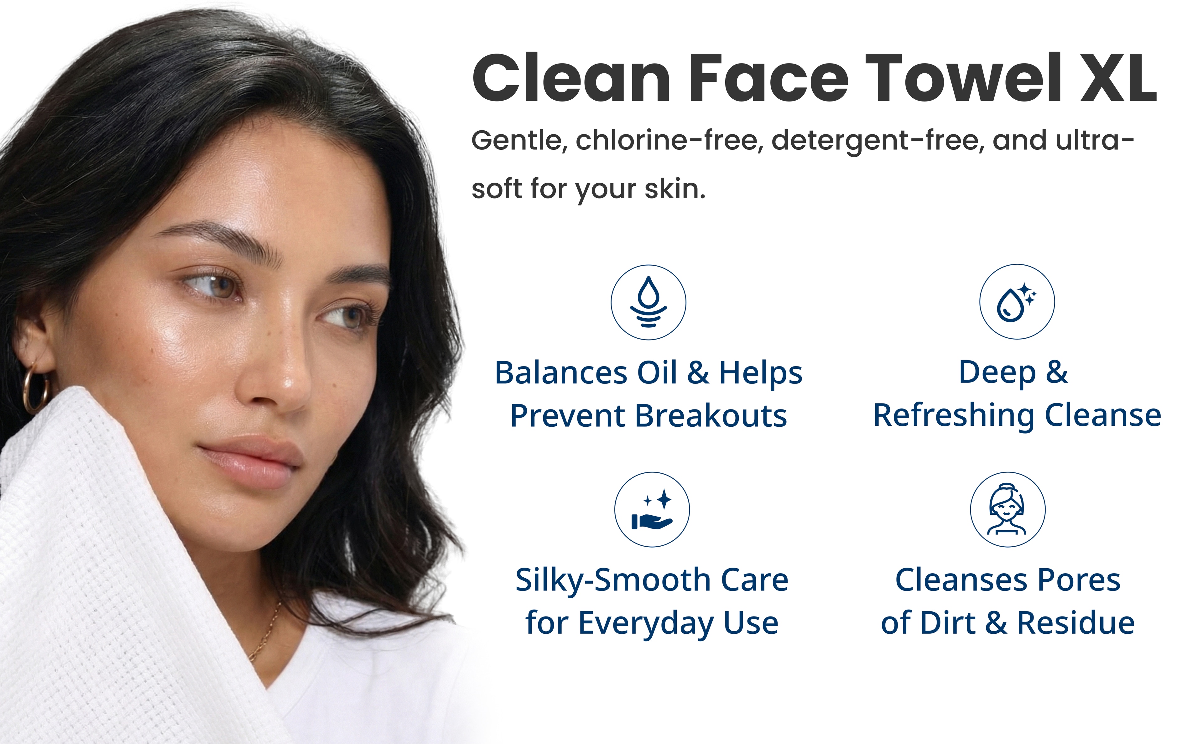A+ content — clean face towels